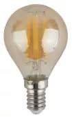 Лампочка светодиодная ЭРА F-LED P45-7W-827-E14 gold 7Вт филамент шар золотистый теплый свет