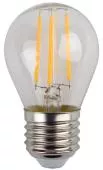 Лампочка светодиодная ЭРА F-LED P45-9W-840-E27 9Вт филамент шар белый свет