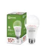Фитолампа для растений светодиодная LED-A60-FITO 15Вт 230В Е27 IN HOME