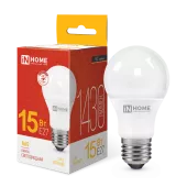 Лампа светодиодная LED-A60-VC 15Вт 230В Е27 3000К 1350Лм IN HOME
