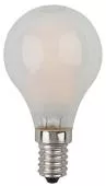 Лампочка светодиодная ЭРА F-LED P45-9w-827-E14 frost 9Вт филамент шар матовый теплый свет
