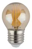 Лампочка светодиодная ЭРА F-LED P45-7W-827-E27 gold 7Вт филамент шар золотистый теплый свет