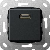 Розетка HDMI Gira System 55 развеTVительный кабель черный матовый 567010