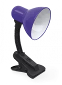 Светильник настольный на прищепке СНП 01Ф 40Вт E27 230В Фиолетовый IN HOME